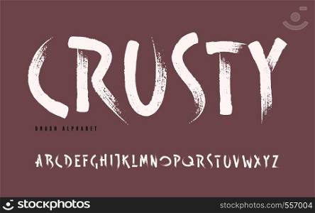 Stylish painted by a brush uppercase vector letters, alphabet, font, typeface. . Stylish painted by a brush uppercase vector letters, alphabet, font, typeface