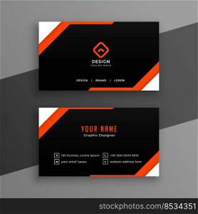 stylish red black modern business card design