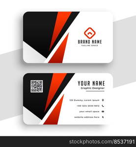 stylish red business card modern template