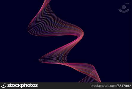 Stylish Red wavy lines abstract background design Vector Illustration