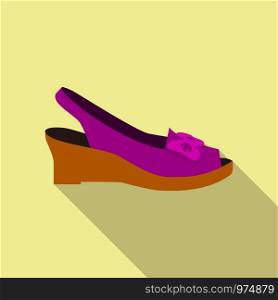 Stylish shoe icon. Flat illustration of Stylish shoe vector icon for web. Stylish shoe icon, flat style