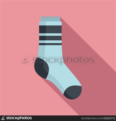 Stylish sock icon flat vector. Winter collection. Wool sock. Stylish sock icon flat vector. Winter collection