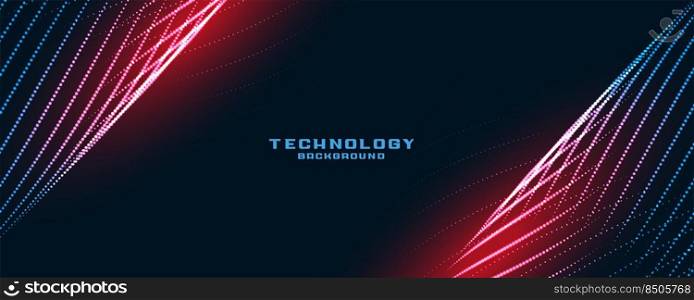 stylish technology lines particles background