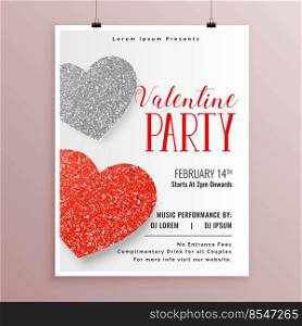 stylish valentines day party flyer template
