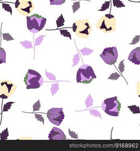 Stylize flower seamless pattern. Elegant botanical background. Abstract floral wallpaper. Design for fabric, textile, wrapping, cover. Vector illustration. Stylize flower seamless pattern. Elegant botanical background. Abstract floral wallpaper.