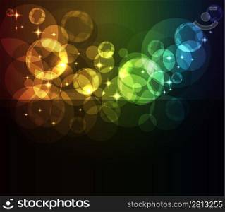 Stylized abstract background with glowing elements