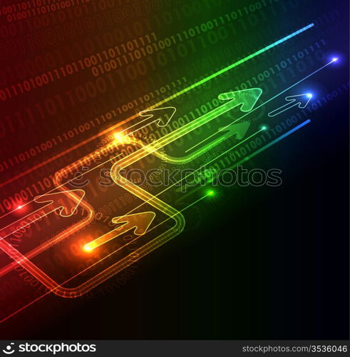 Stylized abstract background with glowing elements