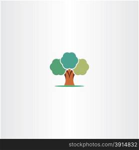 stylized abstract vector tree sign element logo