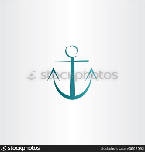 stylized anchor icon design element