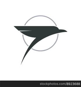 Stylized bird icon design element vector image