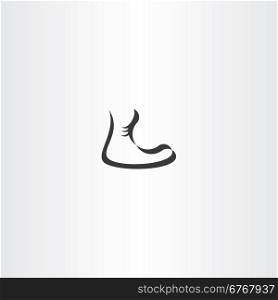 stylized boots vector logo icon design