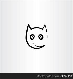 stylized cat icon design element