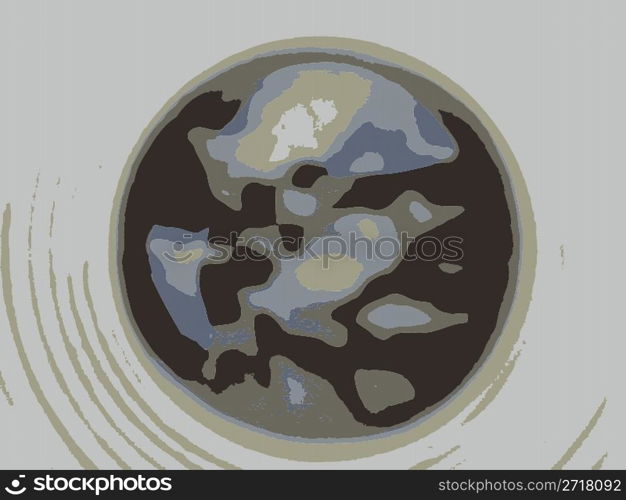 stylized coffee, vector art illustration; more drawings in my gallery