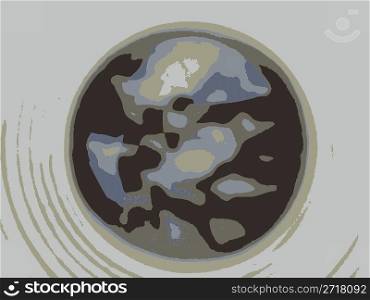 stylized coffee, vector art illustration; more drawings in my gallery