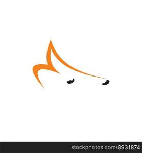 stylized fox logo icon design 
