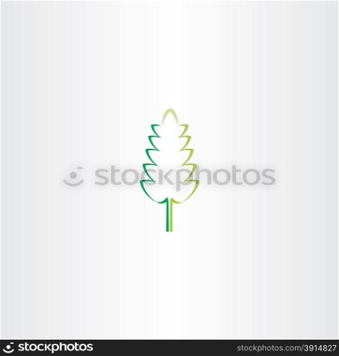 stylized green eco leaf vector icon design sign