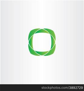 stylized green square frame icon design