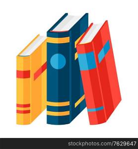 Stylized illustration of books. School or educational item.. Stylized illustration of books.