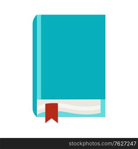 Stylized illustration of closed book. School or educational item.. Stylized illustration of closed book.