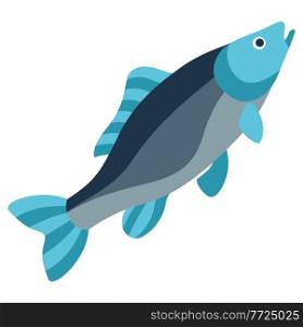 Stylized illustration of fish. Image for design and decoration. Object or icon in abstract style.. Stylized illustration of fish. Image for design or decoration.