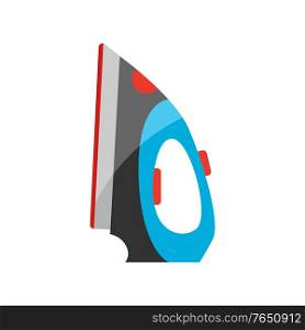 Stylized illustration of iron. Home appliance or household item for advertising and shopping.. Stylized illustration of iron.