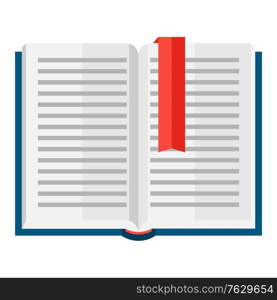 Stylized illustration of open book. School or educational item.. Stylized illustration of open book.