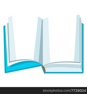 Stylized illustration of open book. School or educational item.. Stylized illustration of open book. School or educational icon.