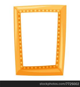 Stylized illustration of picture frame. Image for design and decoration. Object or icon in abstract style.. Stylized illustration of picture frame. Image for design or decoration.