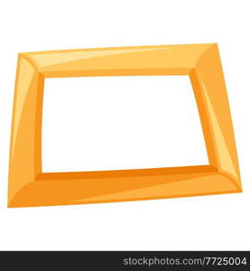 Stylized illustration of picture frame. Image for design and decoration. Object or icon in abstract style.. Stylized illustration of picture frame. Image for design or decoration.