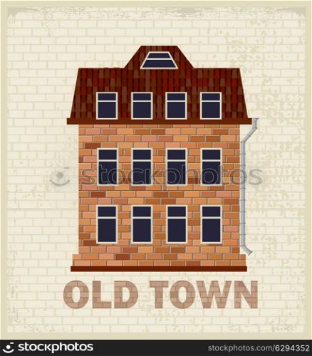 Stylized image of an old town house
