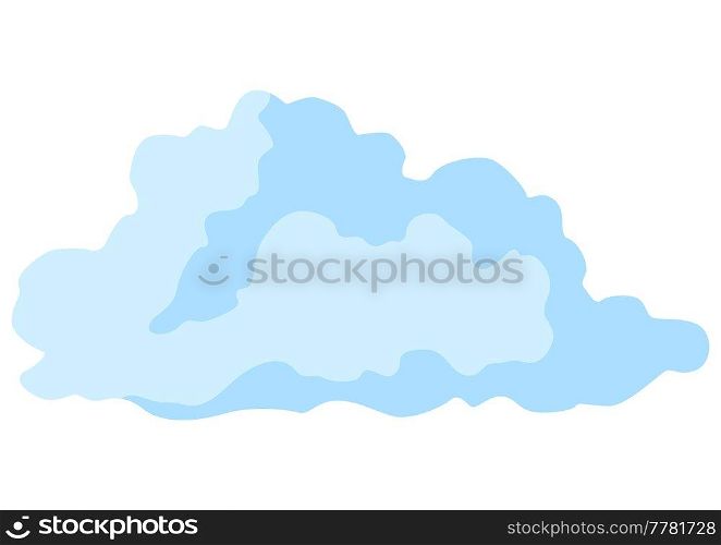 Stylized image of cloud. Natural scene illustration. Abstract style.. Stylized image of cloud. Natural illustration. Abstract style.