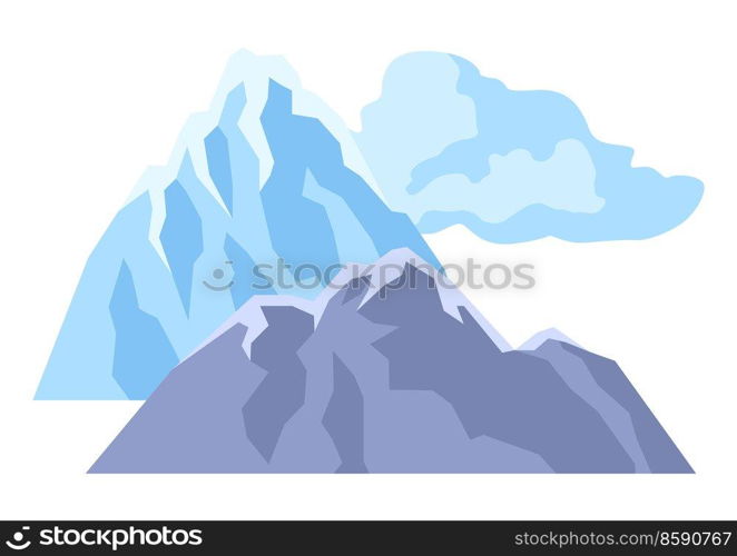 Stylized image of mountains. Natural scene illustration. Abstract style.. Stylized image of mountains. Natural illustration. Abstract style.