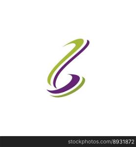 stylized letter b logo icon design