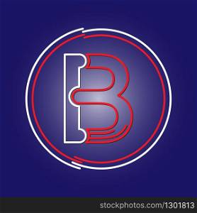 Stylized letter B. Vector image for a logo, website, or app
