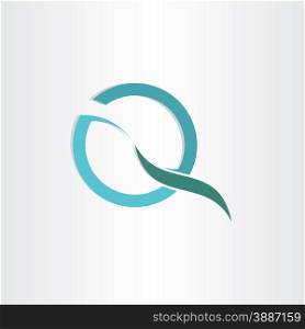 stylized letter q business symbol design