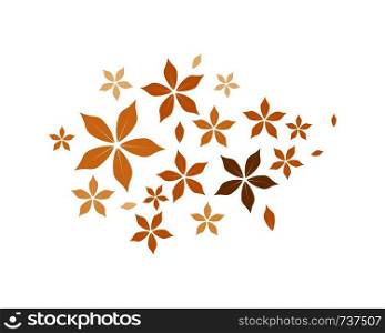 Stylized lotus flower icon vector background