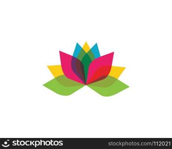 Stylized lotus flower icon vector design