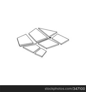Stylized map icon in isometric 3d style isolated on white background. Stylized map icon, isometric 3d style