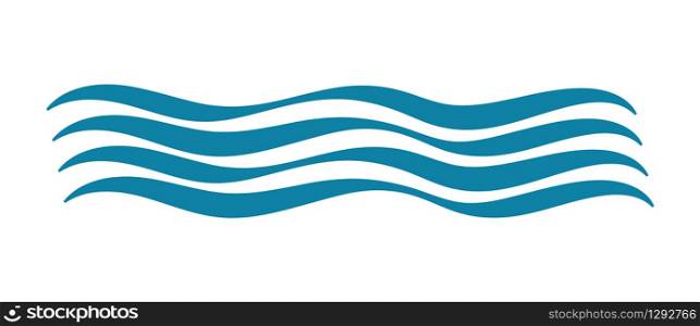 Stylized marine pattern. The excitement of the sea. Abstract water wave logo for logo, website or app. Simple flat design.