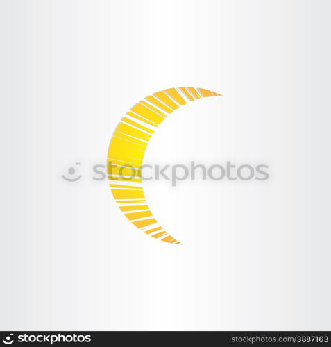 stylized moon icon design element