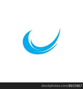 stylized ocean water wave logo 
