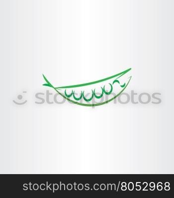 stylized peas icon vector art logo
