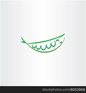 stylized peas icon vector art logo