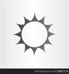 stylized sun rays summer icon design