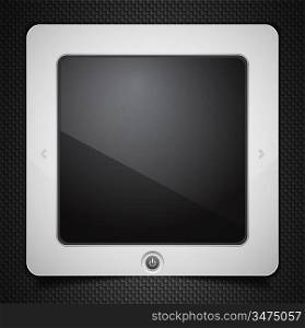 Stylized tablet computer isolated on black