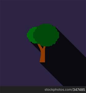 Stylized tree icon in flat style with long shadow. Stylized tree icon, flat style
