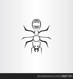 stylized vector ant symbol design element