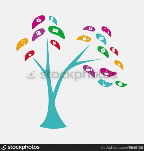 Stylized vector tree