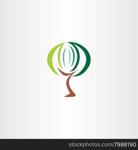 stylized vector tree icon sign logo element design symbol