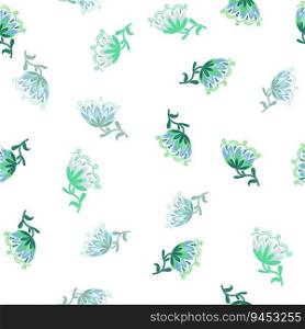 Stylized wildflower seamless pattern. Decorative naive flower botanical background. For fabric design, textile print, wrapping paper, cover. Vector illustration. Stylized wildflower seamless pattern. Decorative naive flower botanical background